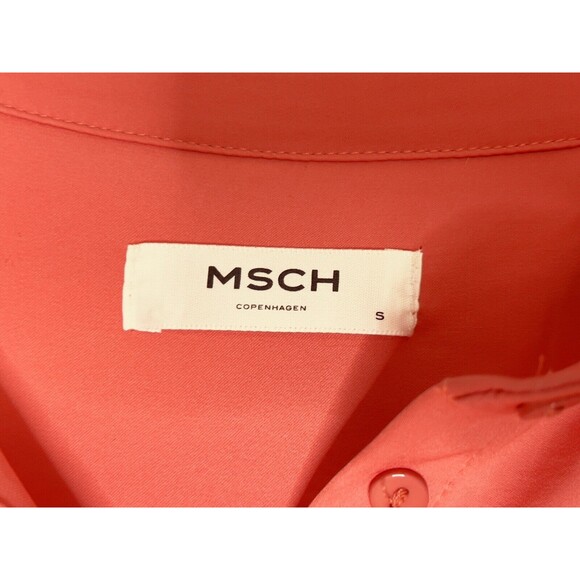 MSCH Moss Copenhagen MSCH Pullover Blouse Womens Size Small Salmon Coral Color - Picture 8 of 11